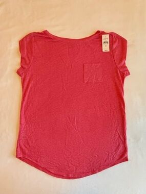 NWT Ann Taylor LOFT Linen Tee in Pink Size X-Small